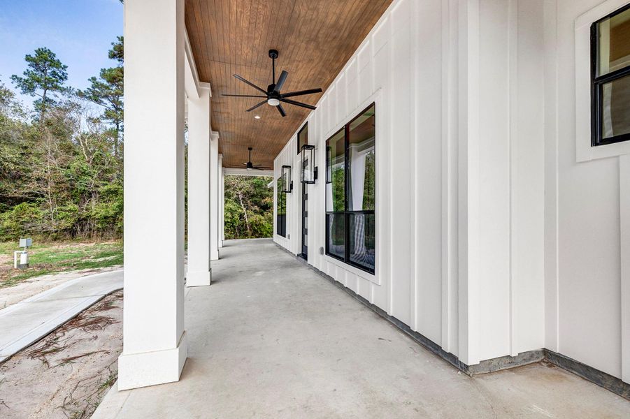 Exterior details and patio area of a home in , Magnolia (Image 3). Exterior details and patio area of a home in , Magnolia (Image 3).