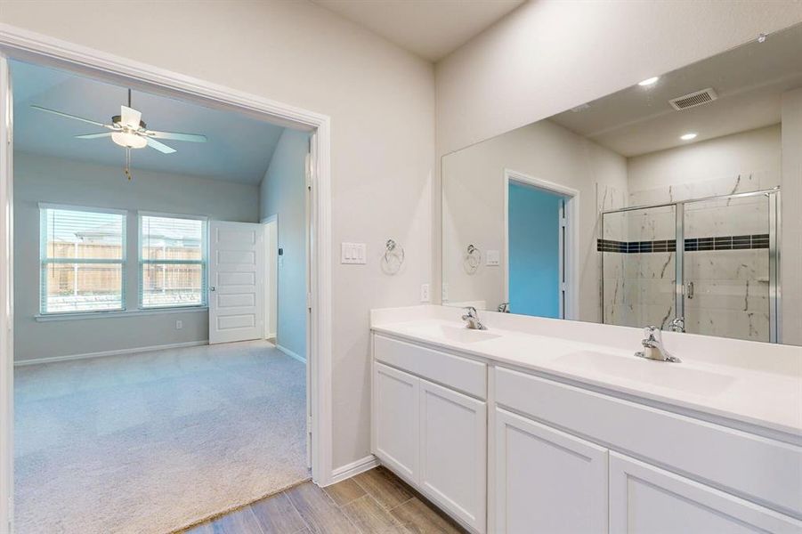 Furnished interior view inside a new home in Mobberly Farms, Pilot Point (Image 7).