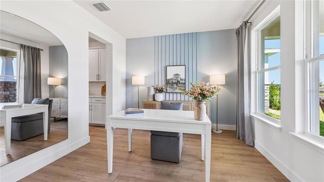 Furnished interior view inside a new home in Buchanan Trails, Newberry (Image 7).