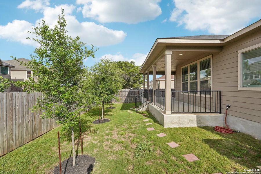 Front exterior of a new home in Canyon Crest, San Antonio, TX, highlighting curb appeal (Image 25). Front exterior of a new home in Canyon Crest, San Antonio, TX, highlighting curb appeal (Image 25).