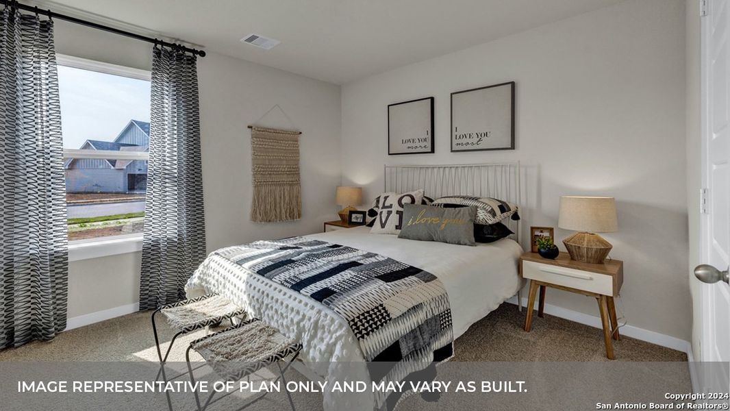 Furnished interior view inside a new home in Trace, San Marcos (Image 21).