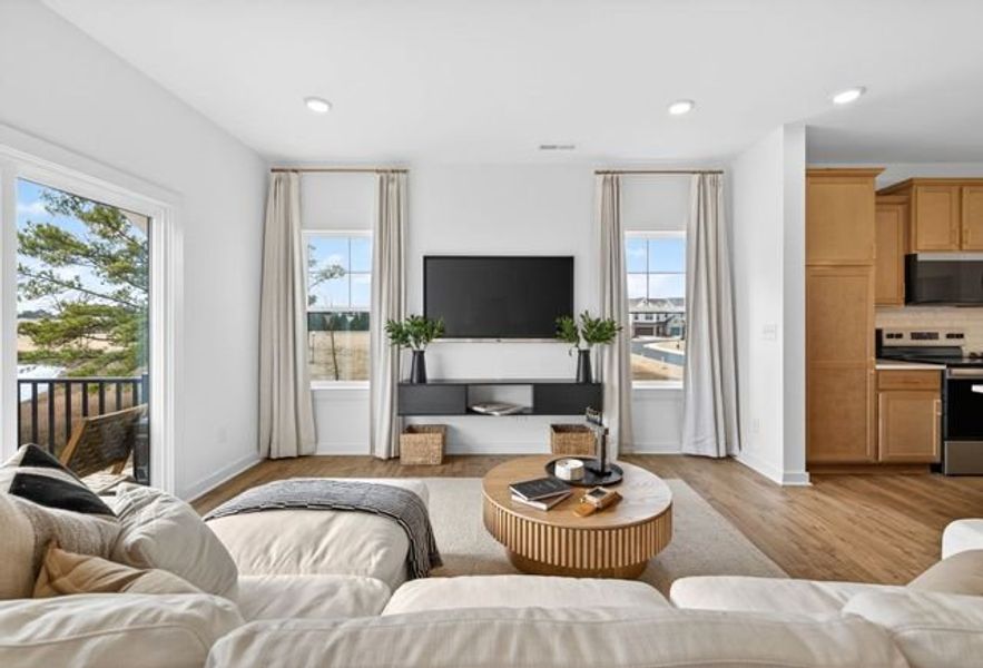 Representative furnished interior of a home built from the Hollis TH by True Homes in North District at Flowers Plantation Townhomes, Clayton (Image 9).