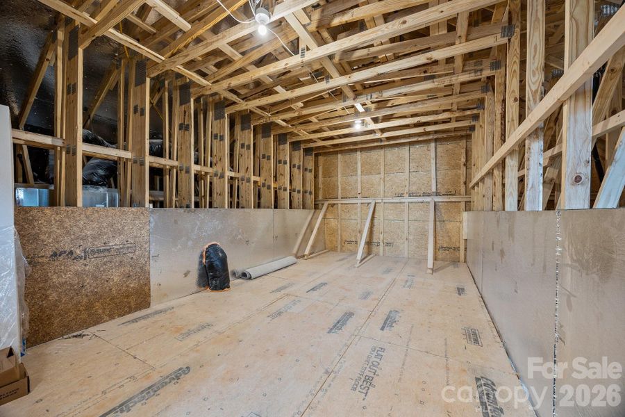 Excellent walk in storage from upstairs hall over the garage