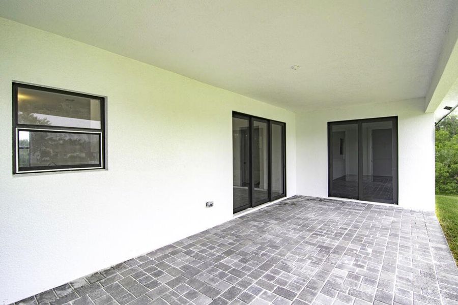 Back View- Backyard patio