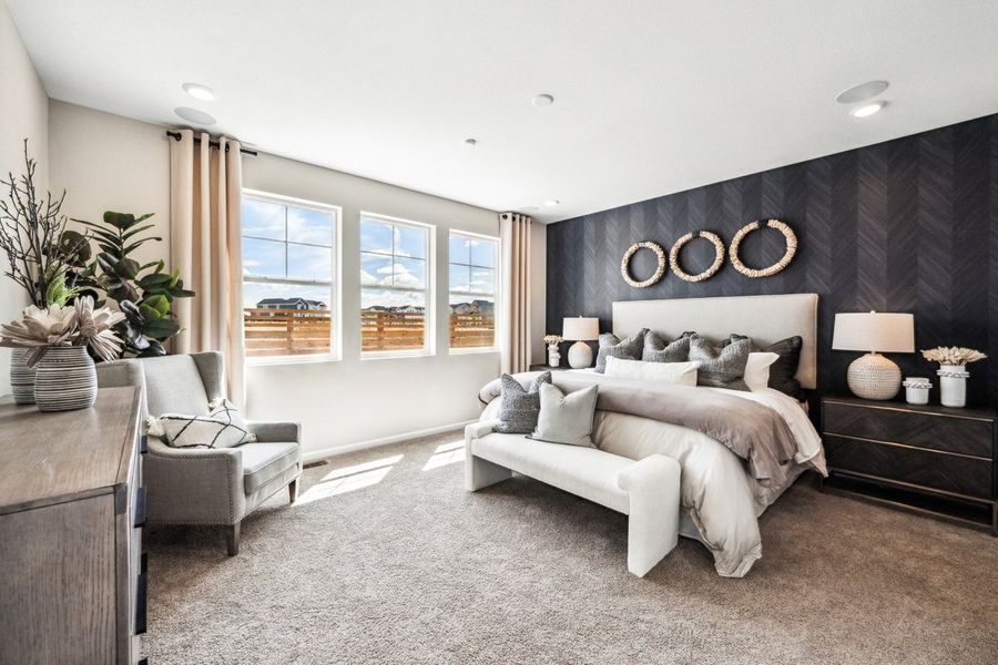 Representative furnished interior of a home built from the Sand Dune by Taylor Morrison in The Aurora Highlands Landmark Collection, Aurora (Image 14).