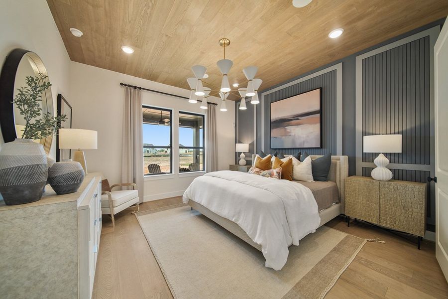 Furnished interior view inside a new home in Grange 45', Katy (Image 6).