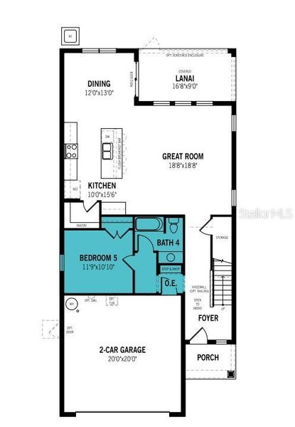 2D floor plan layout of this home in Pendleton at Chapel Crossings, Wesley Chapel, FL (Image 5). 2D floor plan layout of this home in Pendleton at Chapel Crossings, Wesley Chapel, FL (Image 5).