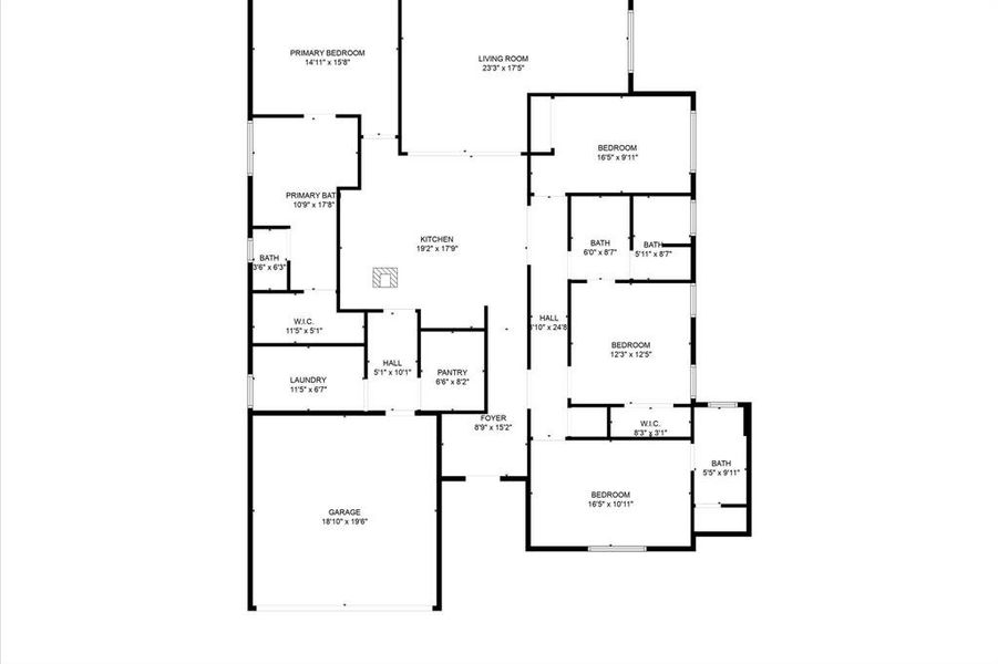 2D floor plan layout of this home in , Venus, TX (Image 3). 2D floor plan layout of this home in , Venus, TX (Image 3).