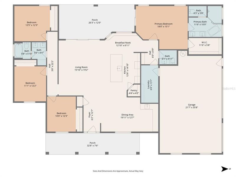 2D floor plan layout of this home in , Punta Gorda, FL (Image 4).