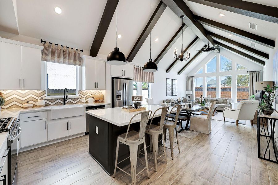 Furnished interior view inside a new home in Parmer Ranch, Georgetown (Image 5). Furnished interior view inside a new home in Parmer Ranch, Georgetown (Image 5).
