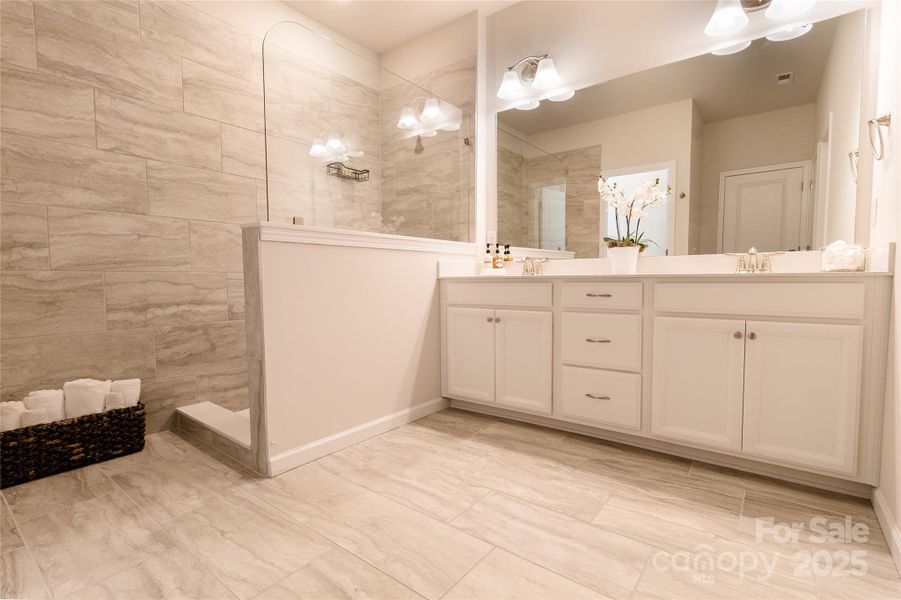 Primary Bedroom w/Modern Tile  surround with Nice walk-in shower
