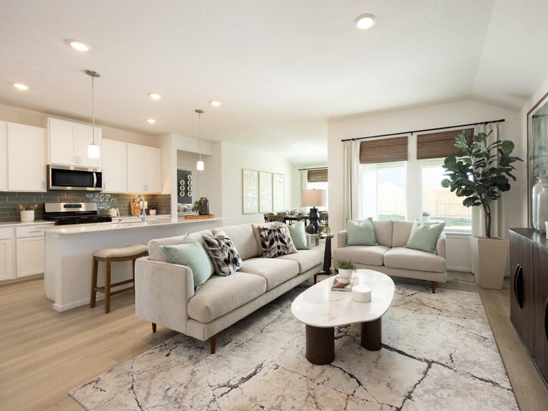 Furnished interior view inside a new home in Granger Pointe - Premier Series, Conroe (Image 6).