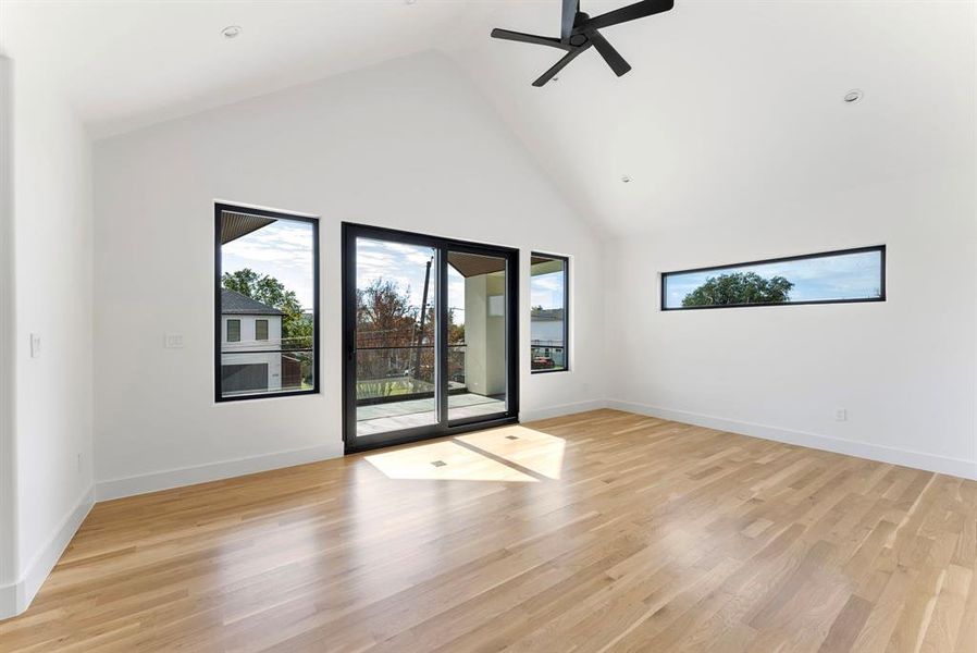 Game Room with high vaulted ceiling Game Room with high vaulted ceiling