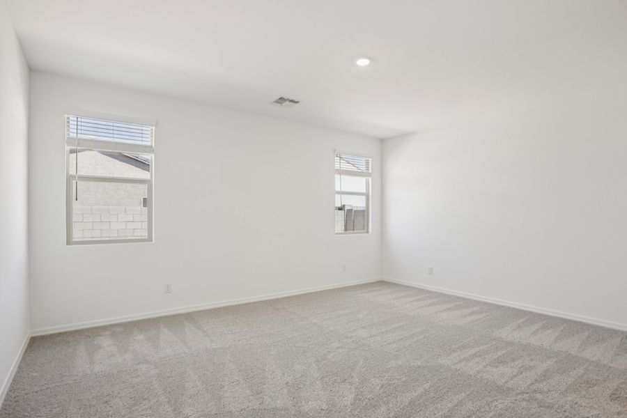 Primary suite. Finishes and options may vary by community