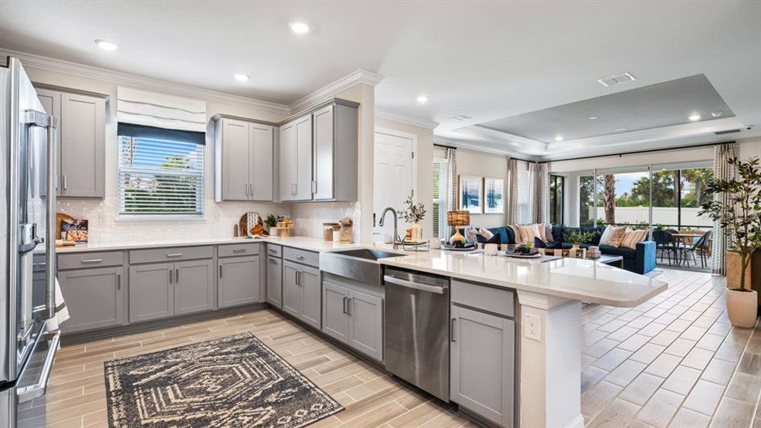 Furnished interior view inside a new home in Esplanade at Wiregrass Ranch, Wesley Chapel (Image 33).