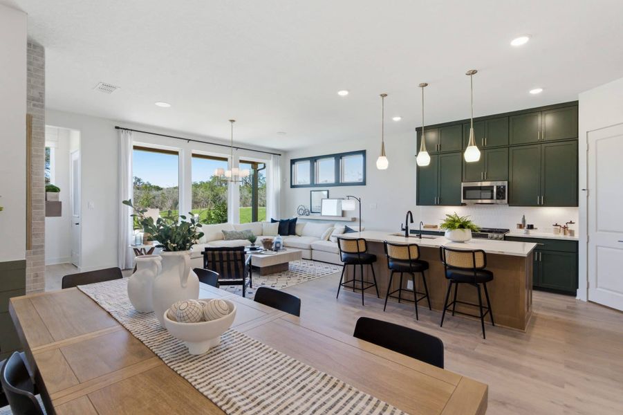 Furnished interior view inside a new home in Prominence – Now Selling, San Antonio (Image 16). Furnished interior view inside a new home in Prominence – Now Selling, San Antonio (Image 16).