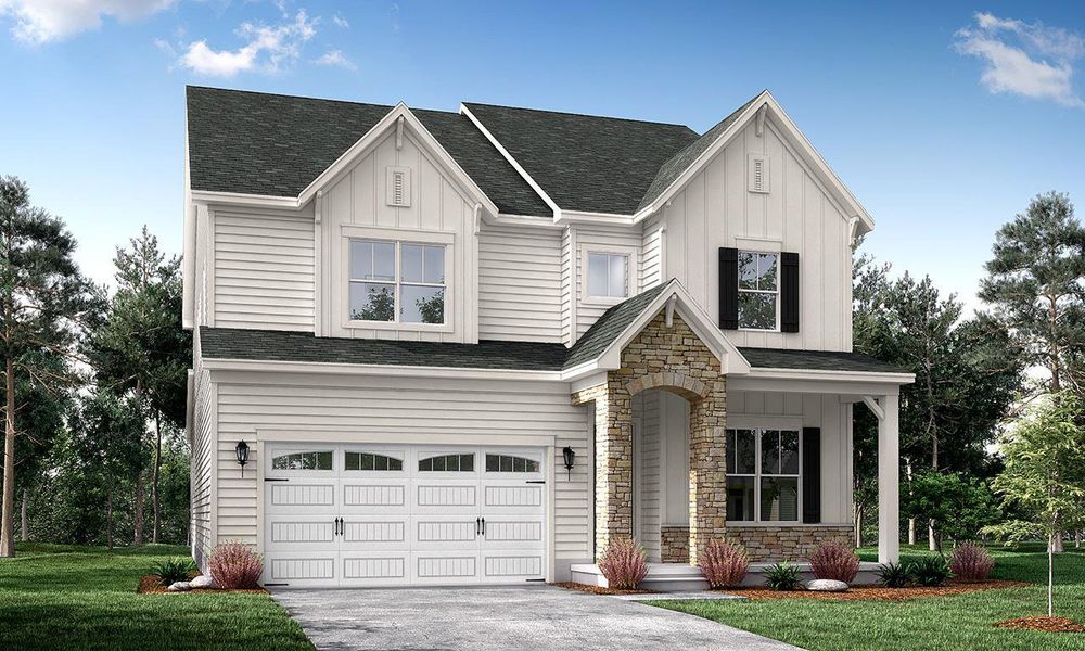 Representative exterior photo of a completed home built from the St Andrews by Greybrook Homes in Shepherds Trace, Clover, SC (Image 31).