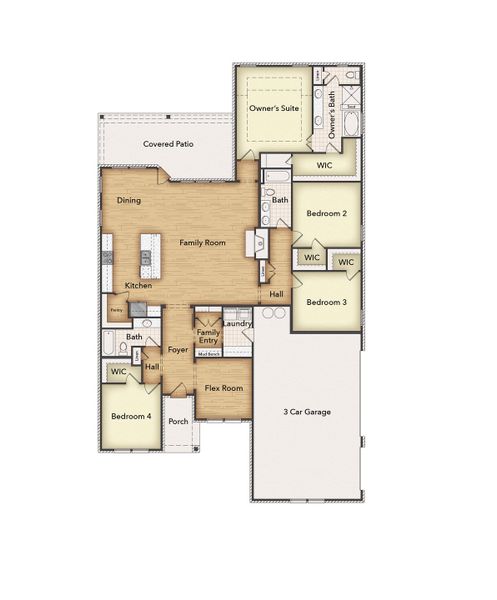 2D floor plan layout of this home in Eagle Ridge Estates, Weatherford, TX (Image 4). 2D floor plan layout of this home in Eagle Ridge Estates, Weatherford, TX (Image 4).