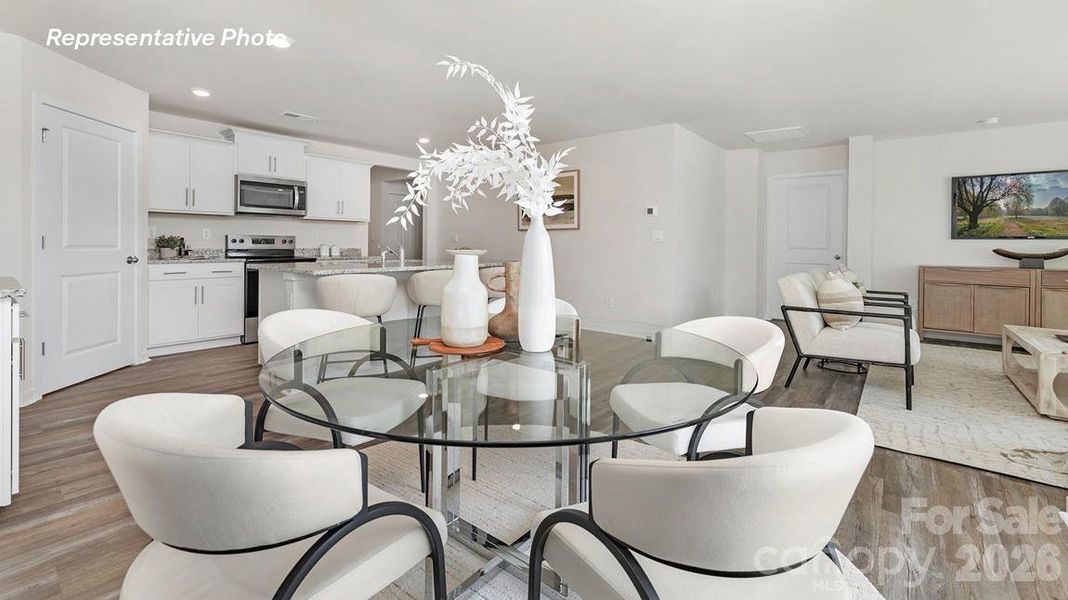 Furnished interior view inside a new home in Reedy Creek Preserve, Charlotte (Image 8).