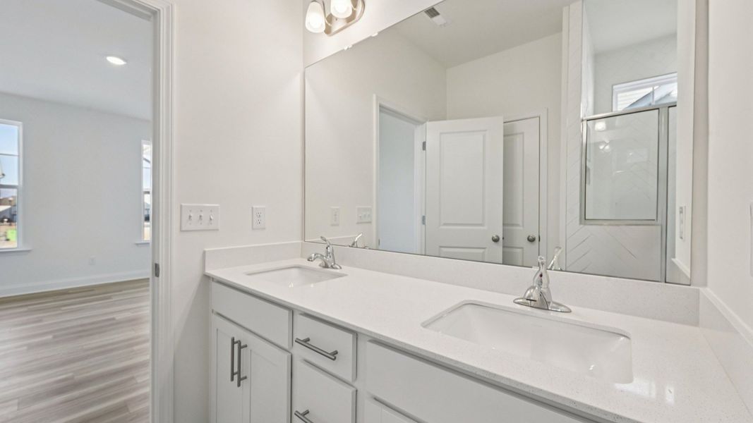 Representative furnished interior of a home built from the Chelsea by DRB Homes in Jasper Landing, Four Oaks (Image 13).