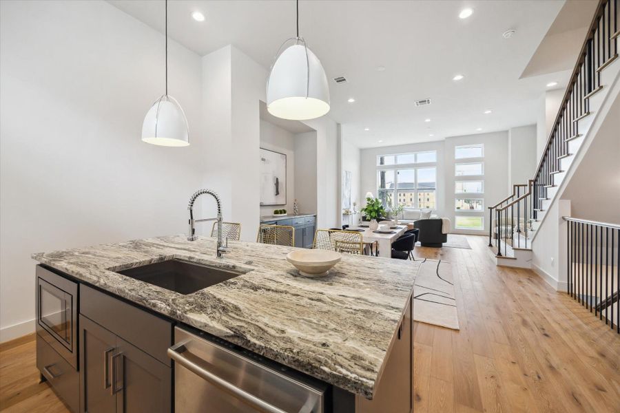 Furnished interior view inside a new home in Point East, Houston (Image 29).