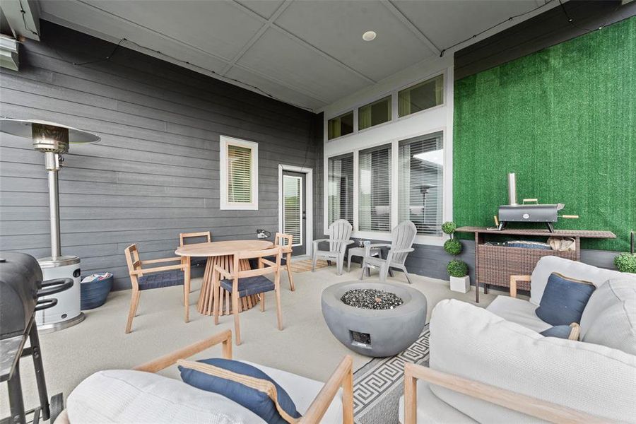 Exterior details and patio area of a home in Karis - Village Series, Crowley (Image 4). Exterior details and patio area of a home in Karis - Village Series, Crowley (Image 4).