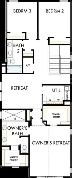 2D floor plan layout of this home in Weslyn Park in Sunbridge 34', St. Cloud, FL (Image 3).