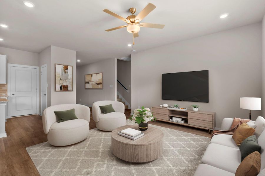 Furnished interior view inside a new home in Laurel Landing 50', Alvin (Image 4).