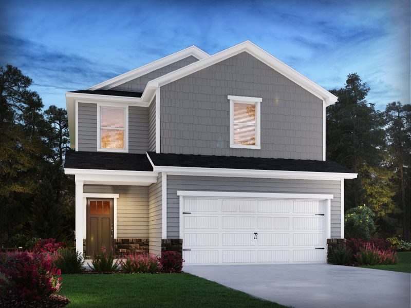 Representative exterior photo of a completed home built from the Finley by Meritage Homes in Avalon - Reserve Series, Conyers, GA (Image 14).