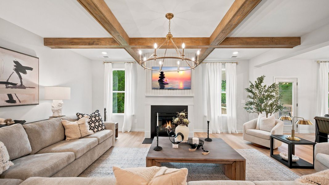 Representative furnished interior of a home built from the Rosemary II by DRB Homes in Everson, Snellville (Image 13).