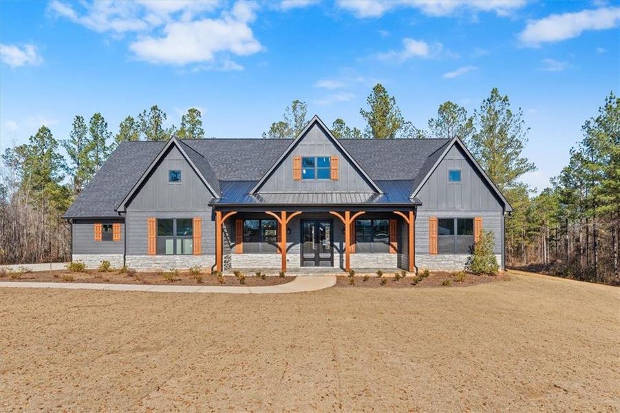 Front exterior of a new home in , Bremen, GA, highlighting curb appeal (Image 21). Front exterior of a new home in , Bremen, GA, highlighting curb appeal (Image 21).