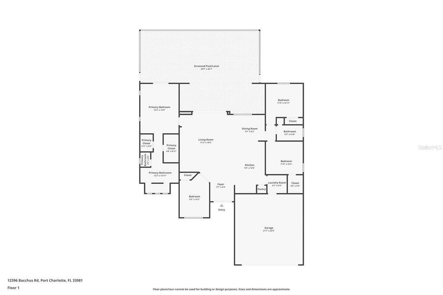 2D floor plan layout of this home in , Port Charlotte, FL (Image 5).