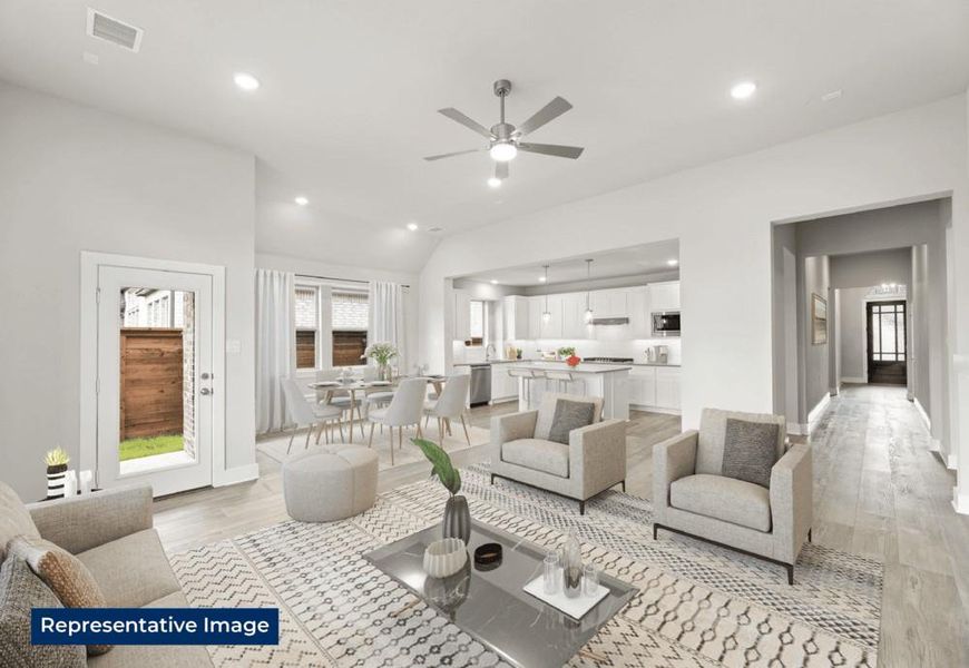 Furnished interior view inside a new home in High Country, Burleson (Image 6).
