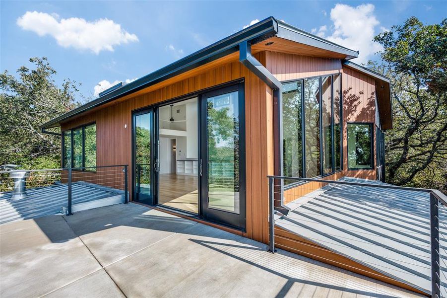 Exterior details and patio area of a home in , Oak Point (Image 18). Exterior details and patio area of a home in , Oak Point (Image 18).