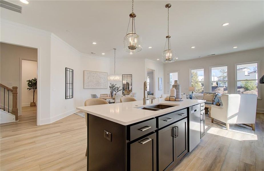 Furnished interior view inside a new home in Courtyards at Traditions, Cumming (Image 18).