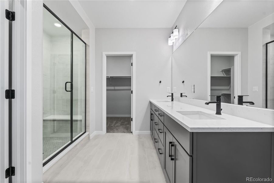 Furnished interior view inside a new home in Tribute at Lyric, Lone Tree (Image 15).