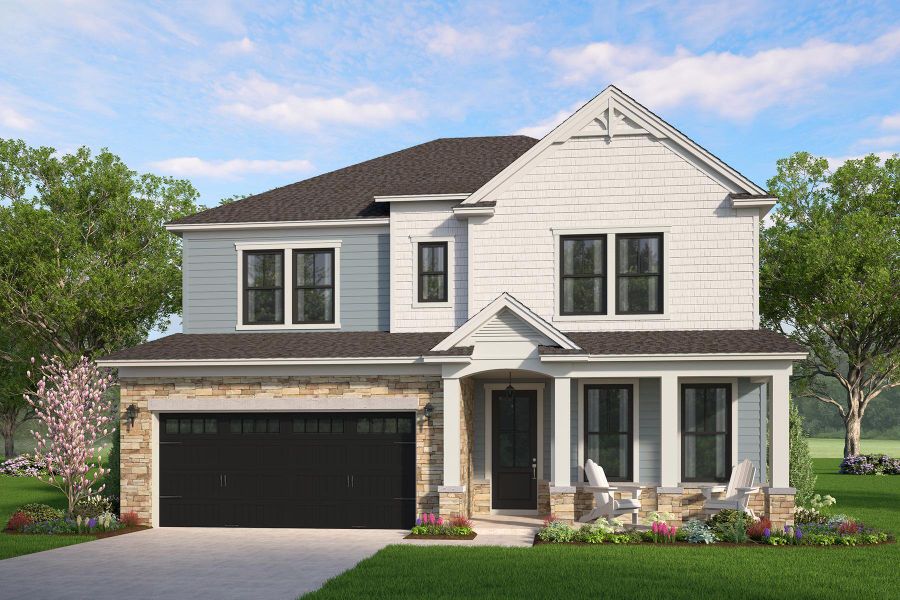 Front exterior of a new home in , Moncks Corner, SC, highlighting curb appeal (Image 1).