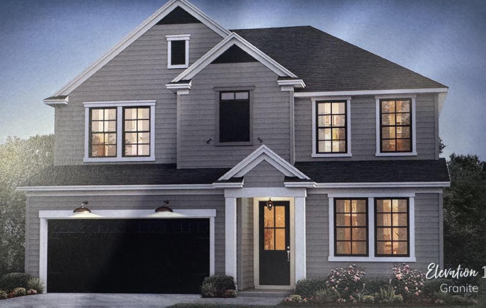 Front exterior of a new home in Indigo Place, North Charleston, SC, highlighting curb appeal (Image 8). Front exterior of a new home in Indigo Place, North Charleston, SC, highlighting curb appeal (Image 8).