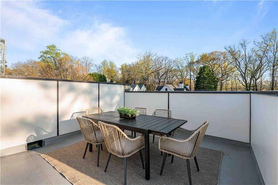 Exterior details and patio area of a home in , Atlanta (Image 28).