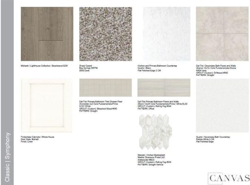 Design selections. Home is currently under construction, selections subject to change.