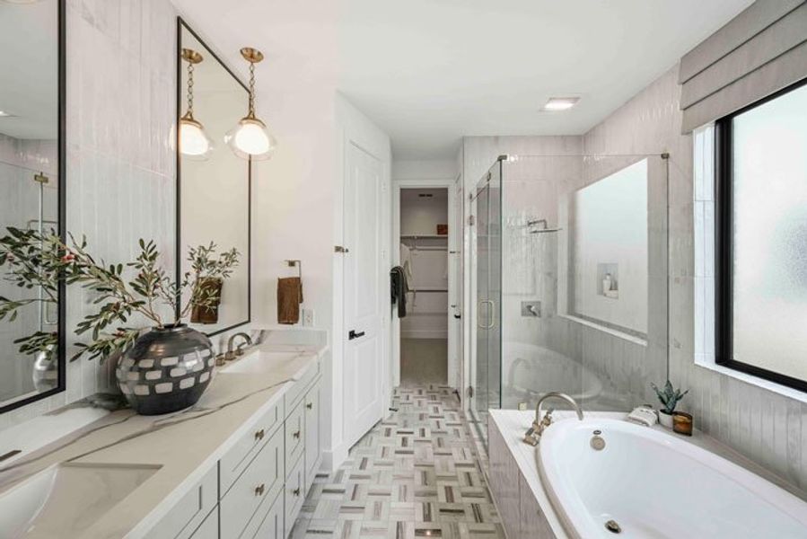 Furnished interior view inside a new home in Bridgeland 45', 50', 70', Cypress (Image 26).