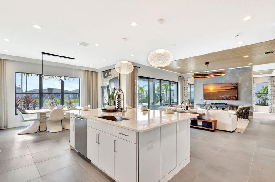Furnished interior view inside a new home in Apex at Avenir, Palm Beach Gardens (Image 67).