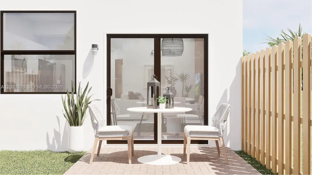 Exterior details and patio area of a home in Pineland Crest, Miami (Image 3).