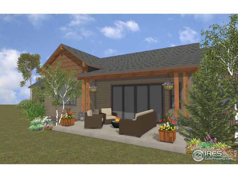 Thoughtfully positioned back patio Thoughtfully positioned back patio