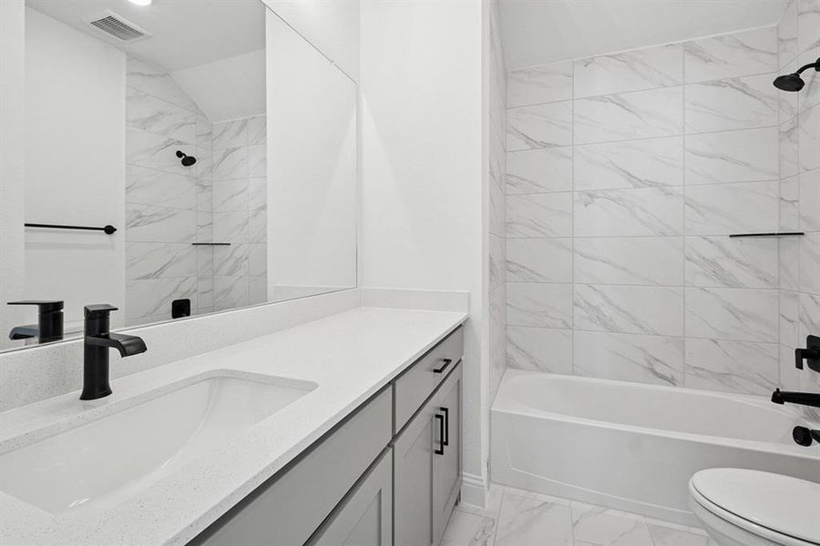 Furnished interior view inside a new home in Impression 55s, Frisco (Image 4).