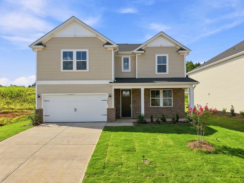 Front exterior of a new home in Sweetwater Hills, Moore, SC, highlighting curb appeal (Image 25).