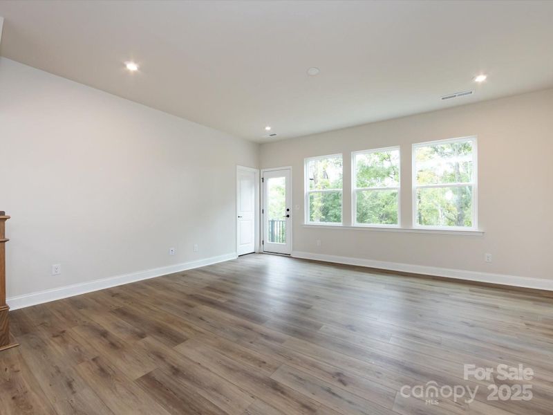 Great Room Featuring Bright Large Windows.