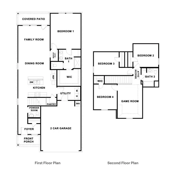 2D floor plan layout of this home in Southgrove, Kyle, TX (Image 3).