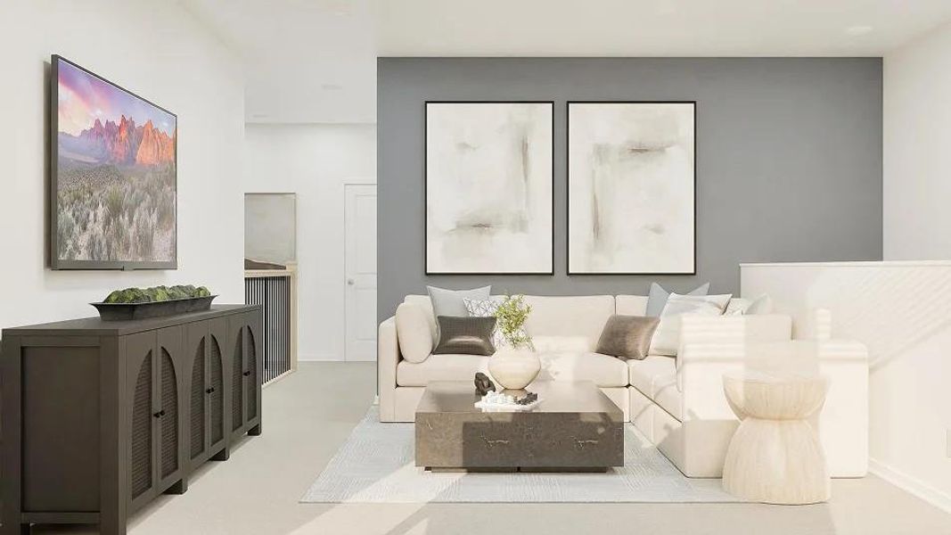 Furnished interior view inside a new home in Cotton Brook, Hutto (Image 8). Furnished interior view inside a new home in Cotton Brook, Hutto (Image 8).