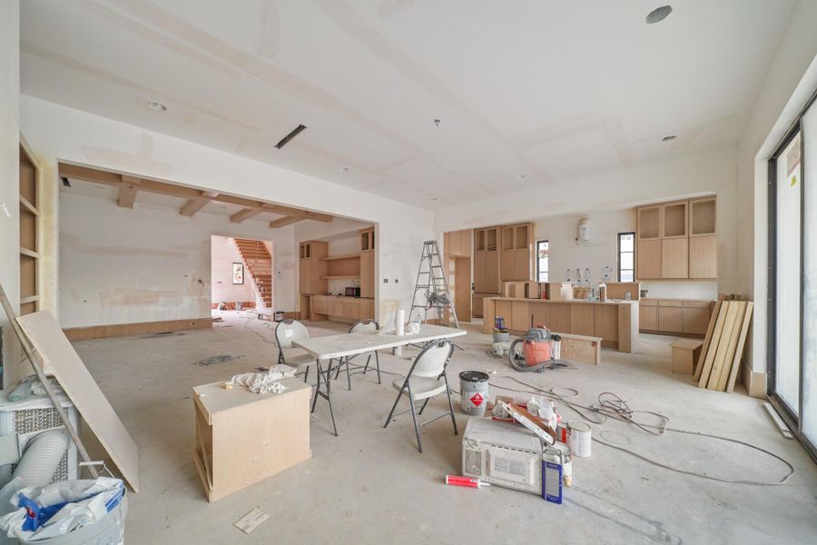 Back inside, the open-concept design is on full display!